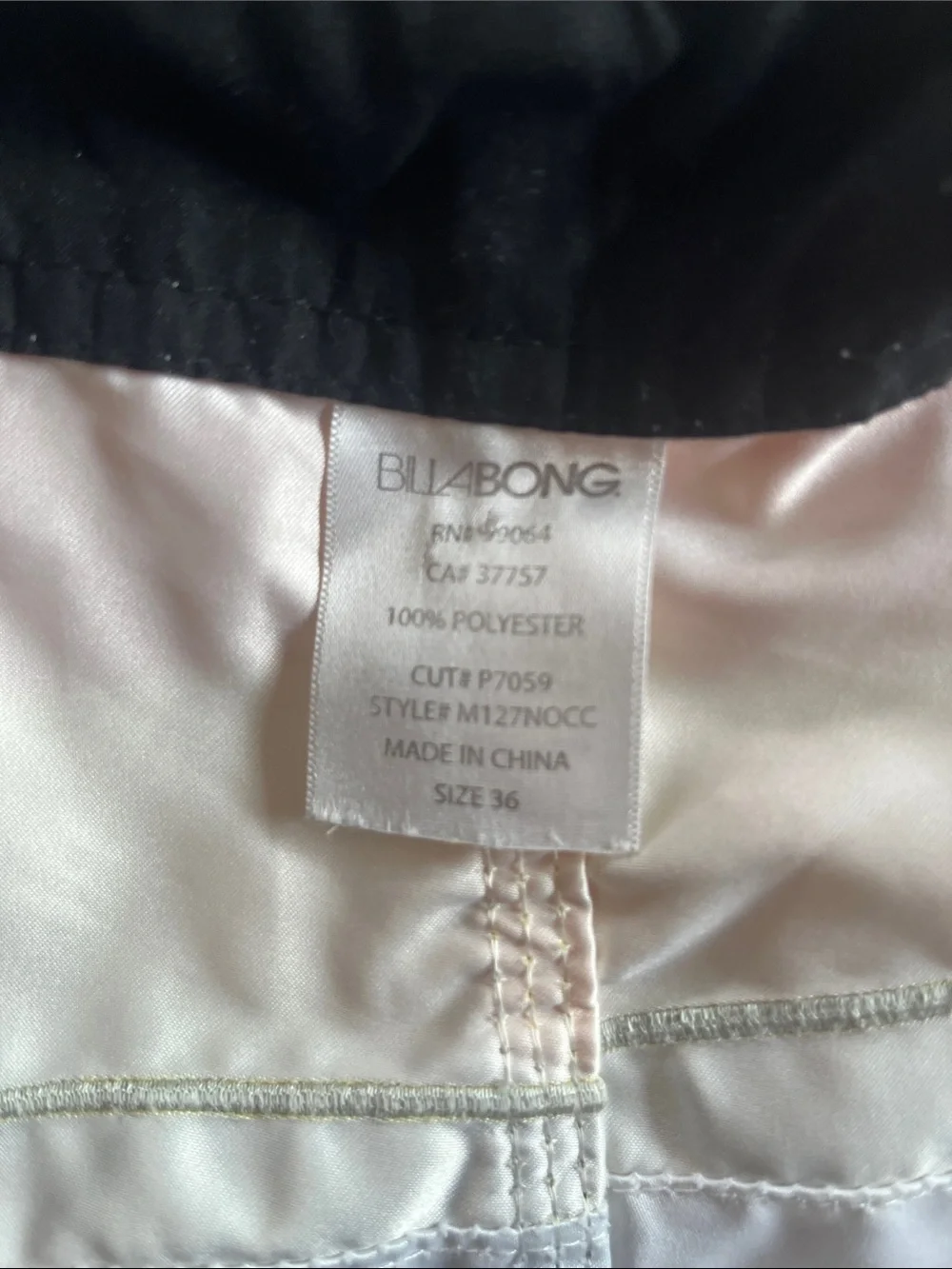 Billabong Y2K VTG  board shorts OCC retro rainbow sunset stripe embroidered 36